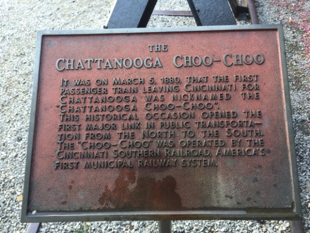 Plaque in front of the train engine